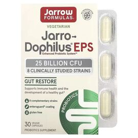 Пробиотики Jarrow Formulas Пробиотики, 25 млрд КОЕ, Jarro-Dophilus EPS, 30 вегетарианских ка (JRW-03040)