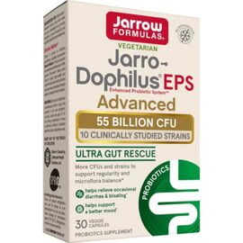Пробиотики Jarrow Formulas Пробиотики, 55 млрд КОЕ, Jarro-Dophilus EPS, 30 вегетарианских ка (JRW03737)