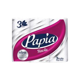 Бумажные полотенца Papia 3 слоя 3 рулона (8690536011056)