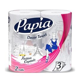 Паперові рушники Papia Decor 3 шари 2 рулони (8690536019021)