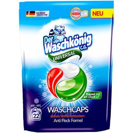 Капсулы для стирки Waschkonig Universal 3 in 1 22 шт. (4260418933659)