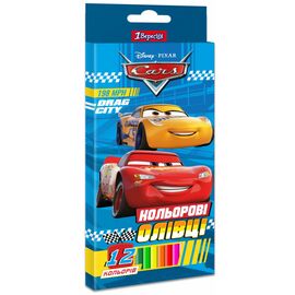 Олівці кольорові 1 вересня Cars пласт. корп. 12 кольорів (290617)