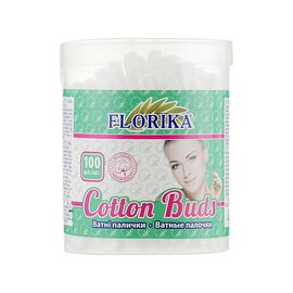 Ватные палочки Florika В пластиковой банке 100 шт. (4820194350486)