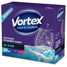 Таблетки для посудомоечных машин Vortex All in 1 20 шт. (4823071618587)