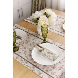 Дорожка на стол Прованс Тереза цветочки с кантом 40х160 (034456)