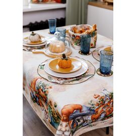 Скатертина Прованс гобеленова Гарбузові гноми 135х300 (036248)