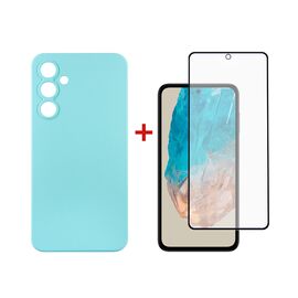 Чехол для мобильного телефона Dengos Samsung Galaxy M35 5G Soft + glass Ice Blue (DG-KM-107)