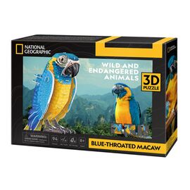 Пазл Cubic Fun Трехмерная головоломка-конструктор серии Исчезающие животные Попугай Ара (DS1097h)