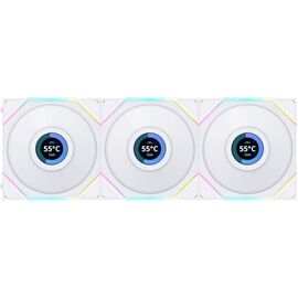 Кулер для корпуса Lian Li Reverse TL LCD 120-3, White (G99.12RTLLCD3W.00)