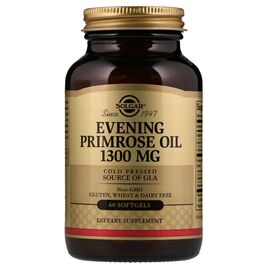 Травы Solgar Масло Примулы Вечерней 1300 мг, Evening Primrose Oil, 60 же (SOL-01057)