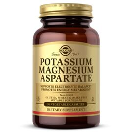 Мінерали Solgar Аспартат Калію і магнію, Potassium Magnesium ASPARTATE, 90 в (SOL-02267)