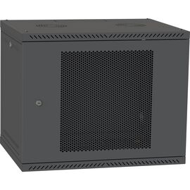 Шафа настінна Ipcom 9U, 600*450, перфорація, RAL9005 (СН-9U-060х045-ДП-7035)