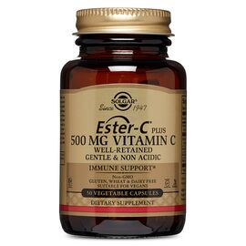 Вітамін Solgar Вітамін С 500 мг, Ester-C Ascorbate Complex, 50 гелевих капс (SOL01038)