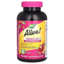 Мультивитамин Nature's Way Мультивитамины для женщин 50+, вкус ягод, Alive! Women''s 50+ Gummy Mu (NWY-11537)