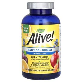 Мультивитамин Nature's Way Мультивитамины для мужчин 50+, вкус фруктов, Alive! Men''s 50+ Mult (NWY-14067)