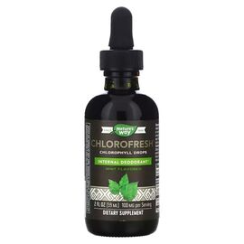 Витаминно-минеральный комплекс Nature's Way Хлорофилл в каплях, вкус мяты, Chlorofresh, Chlorophyll Drops, 59 мл (NWY-10008)