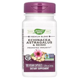 Травы Nature's Way Эхинацея, астрагал и рейши, 1200 мг, Echinacea Astragalus&Reishi, 100 ве (NWY-00413)