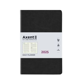 Еженедельник Axent датированный 2025 Partner City Soft 145х210 мм, черный (8821-25-01-A)