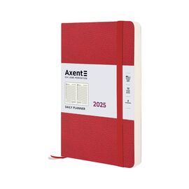 Еженедельник Axent датированный 2025 Partner Soft Skin 145х210 мм, красный (8810-25-06-A)