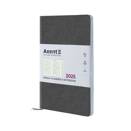 Еженедельник Axent датированный 2025 Partner City Soft 125х195 мм, серый (8521-25-06-A)