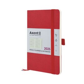 Еженедельник Axent датированный 2025 Partner Soft Skin 125х195 мм, красный (8509-25-06-A)