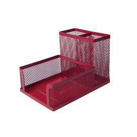 Настольный набор Buromax Органайзер металлический 104x153x98 мм Красный (BM.6242-05)