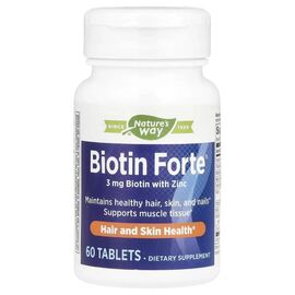 Витамин Nature's Way Биотин-форте с цинком, 3 мг, Biotin Forte with Zinc, 60 таблеток (EMT-10981)