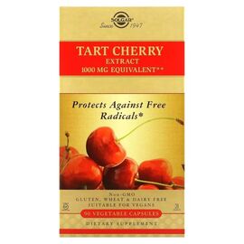 Вітамін Solgar Екстракт терпкої вишні, 1000 мг, Tart Cherry Extract, 90 вегетаріан (SOL-31549)