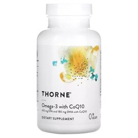 Вітамін Thorne Research Омега-3 з коензимом Q10, Omega-3 with CoQ10, 90 гелевих капсул (THR-61603)