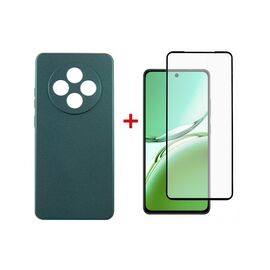 Чехол для мобильного телефона Dengos Oppo Reno 12 F/FS Soft + glass (Green) (DG-KM-115)