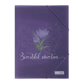 Папка на резинках Buromax А4 матовый непрозрачный пластик, ARABESKI, фиолетовый (BM.3969-07)