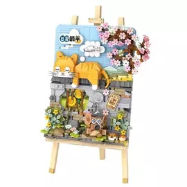 Конструктор LOZ mini Об'ємна картина Лежача кішка (1386)