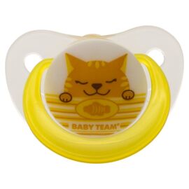 Пустышка Baby Team Ортодонтическая 6 м+ Котик (4824428032025)