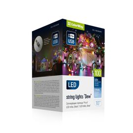 Гирлянда ColorWay Роса LED 100 10 м 8 функций разноцветная USB (CW-G-100L10NUMC)