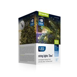 Гирлянда ColorWay Роса LED 100 10 м 8 функций теплый цвет USB (CW-G-100L10NU)