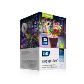 Гирлянда ColorWay Роса LED 50 5 м 8 функций разноцветная USB (CW-G-50L5NUMC)