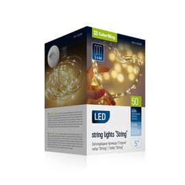 Гирлянда ColorWay Струна LED 50 5 м теплый цвет 3 AA Battery (CW-G-50L5NB)