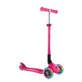 Самокат Globber Primo Foldable Lights колеса с подсветкой до 50 кг. 3+ Розовый (432-110-3)