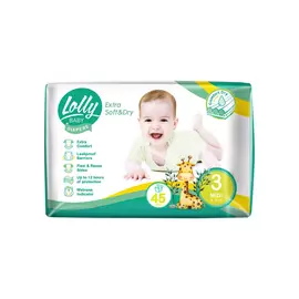Підгузки Lolly Soft Midi 3 4-9 кг 45 шт (4820174981259)