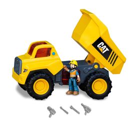 Спецтехника Funrise CAT Строительные машины Самосвал с фигуркой со светом и звуком, 30 см (83201)