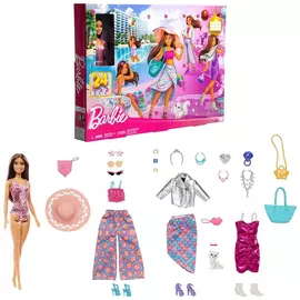 Игровой набор Barbie Адвент-календарь серии Мода и красота (HKB09)