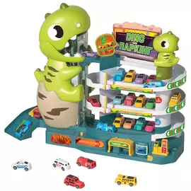 Игровой набор ZIPP Toys Dino паркинг электрический, 6 машинок (3311A)