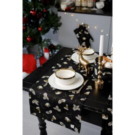 Доріжка на стіл Прованс Шапочки на чорному 40х180 см (036446)