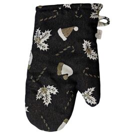 Кухонная прихватка Прованс Варежка Шапочки на черном (036450)