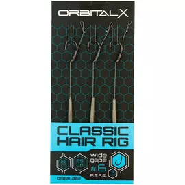 Поводок OrbitalX Classic Hair Rig Wide Gape 4 25lb 20cm (3шт/уп) camo (694.00.00)