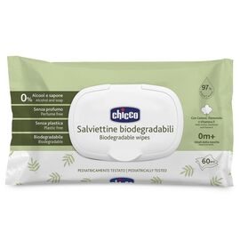 Детские влажные салфетки Chicco мягкие очищающие, биоразлагаемые, 60 шт (12050.70)