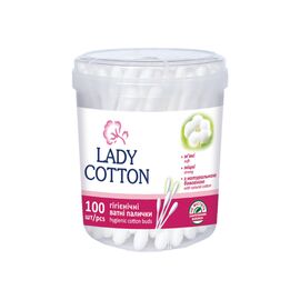 Ватные палочки Lady Cotton в банке 100 шт. (4823071607581)