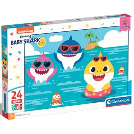 Пазл Clementoni Baby Shark, серия MAXI, 24 элемента (28519)