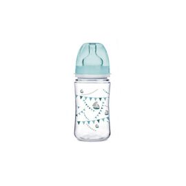 Пляшечка для годування Canpol babies EasyStart з широким отвором антиколікова PP LET''S CELEBRATE 240 мл - синя (35/229_blu)