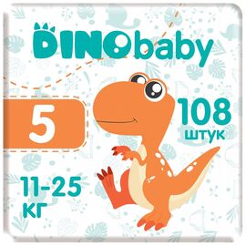 Подгузники Dino Baby Размер 5 (11-25 кг) 108 шт (3 пачки по 36 шт) (2000998941246)